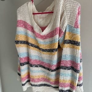 Women’s striped sweater, size large